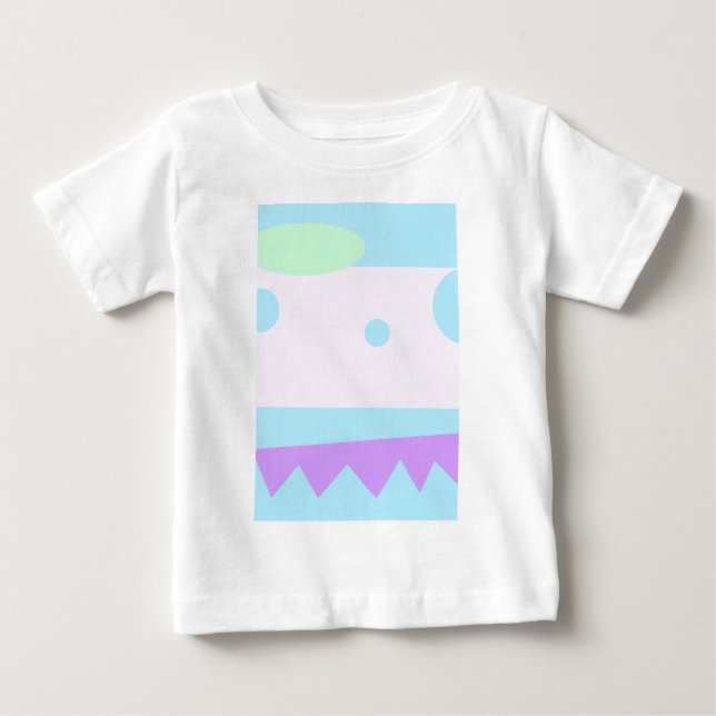Camiseta Para Bebê Pequeno Abstrato Monstro Bebê Teto (Frente)