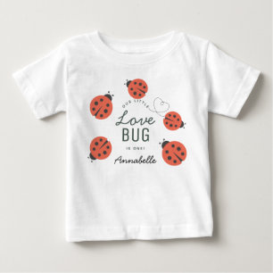 Camiseta Para Bebê Pequeno Amor Bug Senhora Ladybug Aniversário