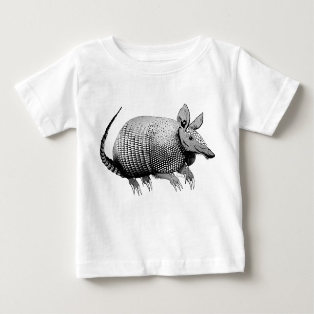 Camiseta Para Bebê Pequeno Armadillo Bonito do Texas - Glaze (Frente)