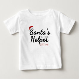 Camiseta Para Bebê Pequeno Auxiliar de Papais noeis Personalizados, N
