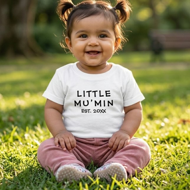 Camiseta Para Bebê Pequeno Bebê Mumin Muçulmano (Criador carregado)