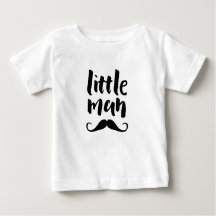 Pequeno bigode tipografia infantil t-shirt