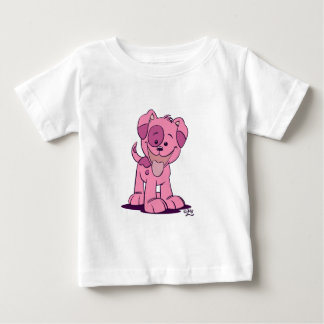 Camiseta Para Bebê Pequeno cachorrinho rosa Roupa