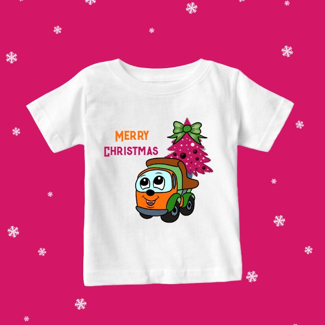 Camiseta Para Bebê Pequeno caminhão (Criador carregado)
