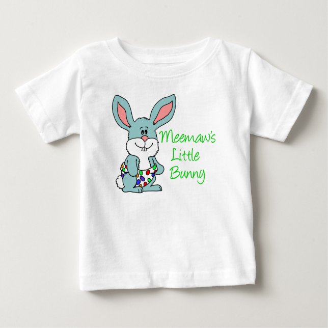 Camiseta Para Bebê Pequeno Coelhinho de Meemaw (Frente)
