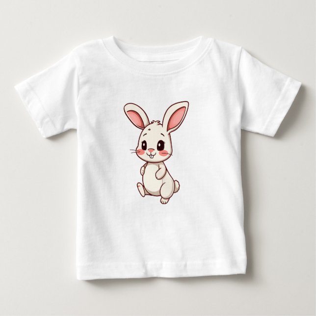 Camiseta Para Bebê Pequeno Coelho Joy Tee (Frente)