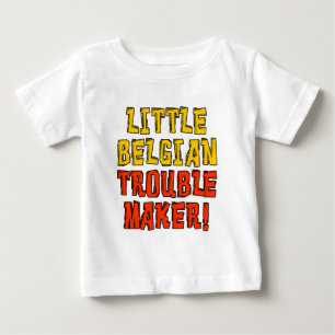 Camiseta Para Bebê Pequeno Criador de Problemas Belga