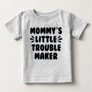Camiseta Para Bebê Pequeno Criador de Problemas da mamãe