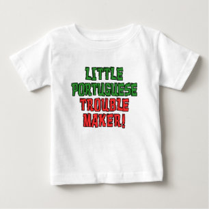 Camiseta Para Bebê Pequeno Criador de Problemas Português