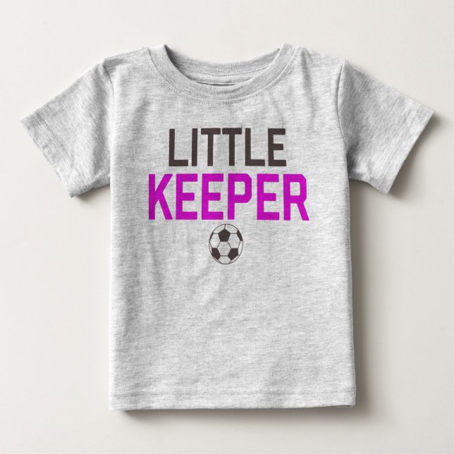 Camiseta Para Bebê Pequeno Detentor de Soccer Goal Baby T-shirt (Frente)