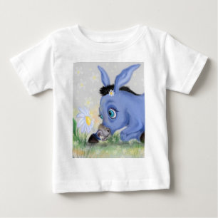 Camiseta Para Bebê Pequeno Donkey e Daisy - Bonito -