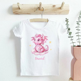 Camiseta Para Bebê Pequeno Dragão Bonito, Camiseta Bebê