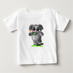 Camiseta Para Bebê Pequeno Elefante Bonito -