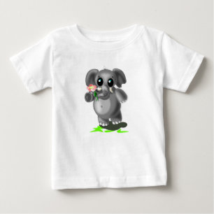 Camiseta Para Bebê Pequeno Elefante Bonito - Doce