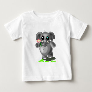Camiseta Para Bebê Pequeno Elefante Bonito - Doce