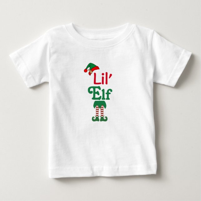 Camiseta Para Bebê Pequeno Elfo (Frente)