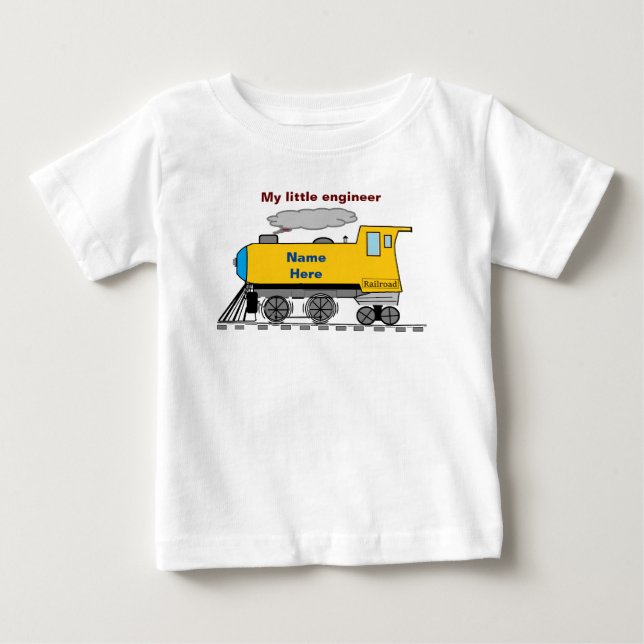 Camiseta Para Bebê Pequeno Engenheiro (Frente)