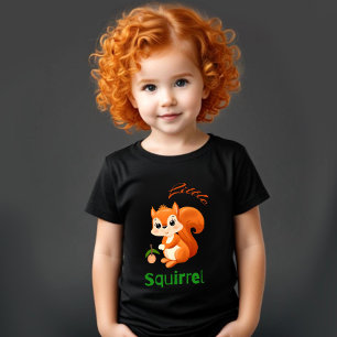 Camiseta Para Bebê Pequeno esquilo