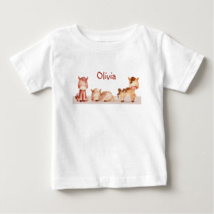 Camiseta Para Bebê Pequeno Fazenda Cujo Nome Personalizado Pessoal