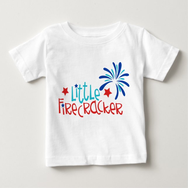 Camiseta Para Bebê Pequeno Firecracker (Frente)