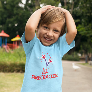 Camiseta Para Bebê Pequeno Fogos de 4 de Julho Patriótico Fofo 