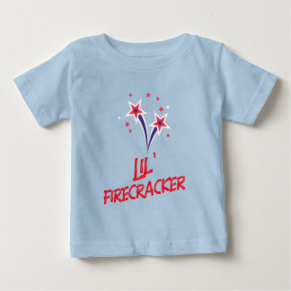 Camiseta Para Bebê Pequeno Fogos de 4 de Julho Patriótico Fofo