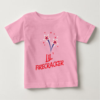 Camiseta Para Bebê Pequeno Fogos de Artifício 4 de Julho Patriótico F