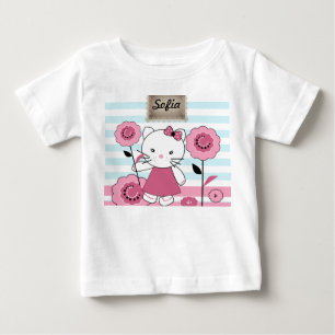 Camiseta Para Bebê Pequeno Gatinho
