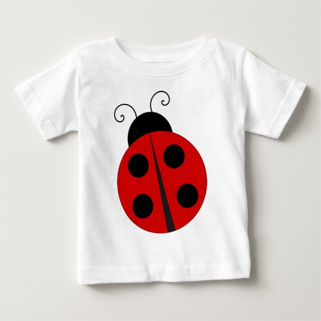 Camiseta Para Bebê Pequeno joaninha (Frente)