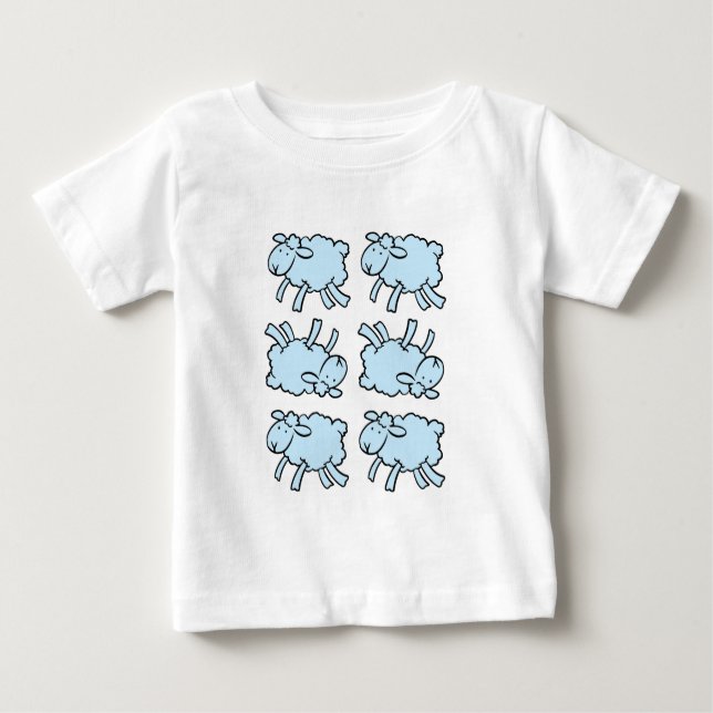 Camiseta Para Bebê Pequeno Lambo Azul (Frente)