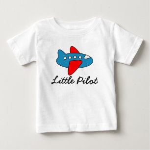 Camiseta Para Bebê Pequeno macacão piloto com desenho animado de aviã