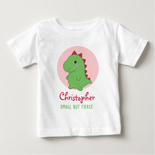 Camiseta Para Bebê Pequeno, mas rigoroso Engraçado Cute Dino Chibi