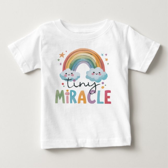 Camiseta Para Bebê Pequeno Milagre (Frente)