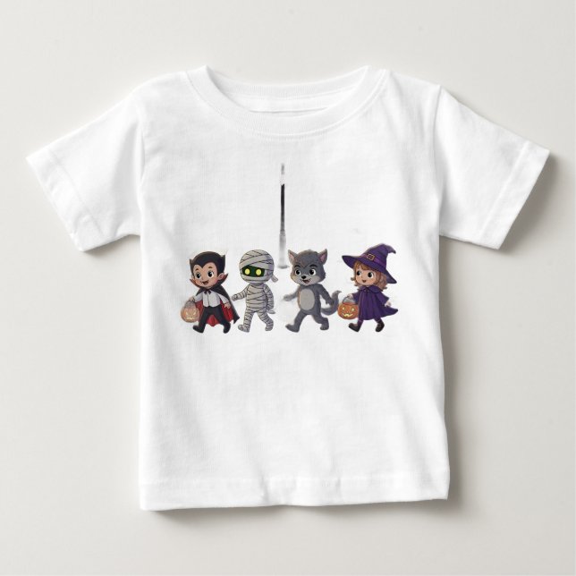 Camiseta Para Bebê Pequeno Monstro (Frente)