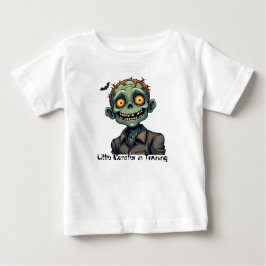 Camiseta Para Bebê Pequeno Monstro em Treinamento – Roupas de Hallowe