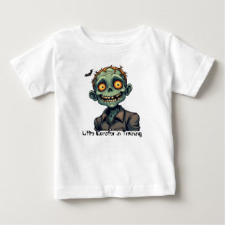 Camiseta Para Bebê Pequeno Monstro em Treinamento – Roupas de Hallowe
