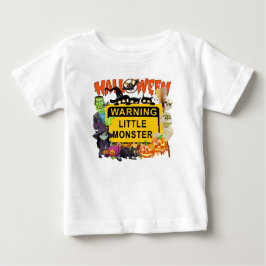 Camiseta Para Bebê Pequeno Monstro, Halloween