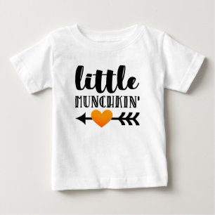 Camiseta Para Bebê Pequeno Munchkin Cardíaco Seta Moderna Baby