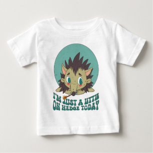 Camiseta Para Bebê Pequeno ouriço triste
