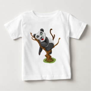 Camiseta Para Bebê Pequeno panda