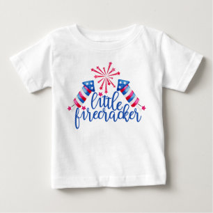Camiseta Para Bebê Pequeno pirata 4 de julho Patriótico de Aniversári