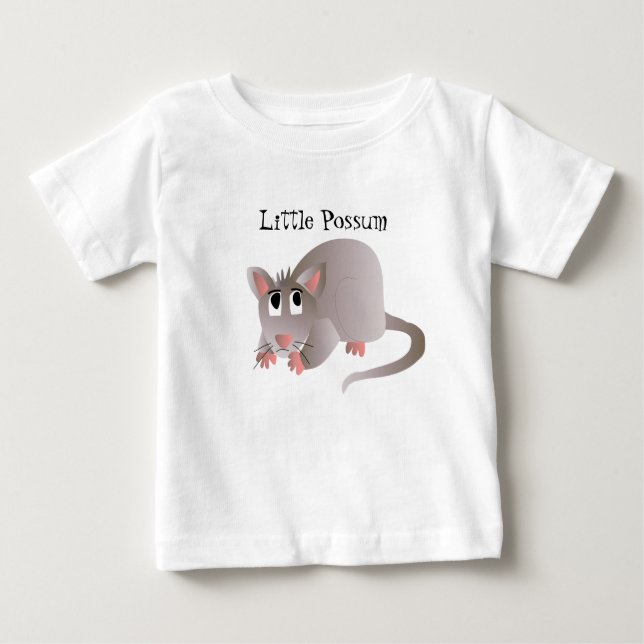 Camiseta Para Bebê Pequeno Possum (Frente)