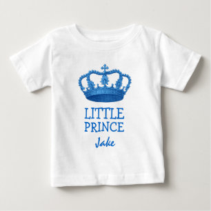 Camiseta Para Bebê Pequeno Príncipe com Coroa V23A