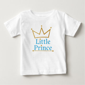 Camiseta Para Bebê Pequeno Príncipe Dourado Coroa