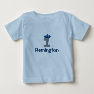 Camiseta Para Bebê pequeno príncipe no primeiro aniversário