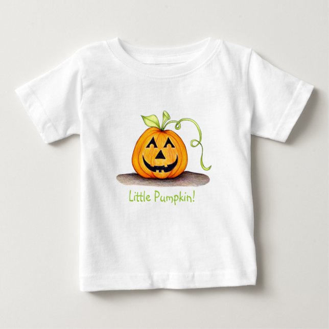 Camiseta Para Bebê Pequeno Pumpkin! (Frente)