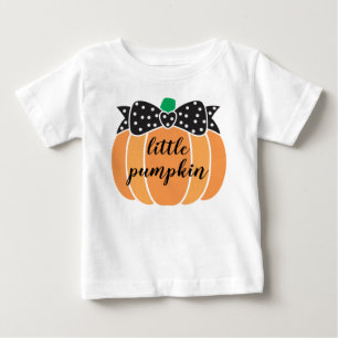 Camiseta Para Bebê Pequeno Pumpkin bonitinho com Arco de aniversário