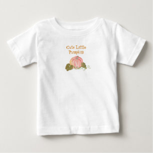 Camiseta Para Bebê Pequeno Pumpkin Primeiro Aniversário - Frase Perso