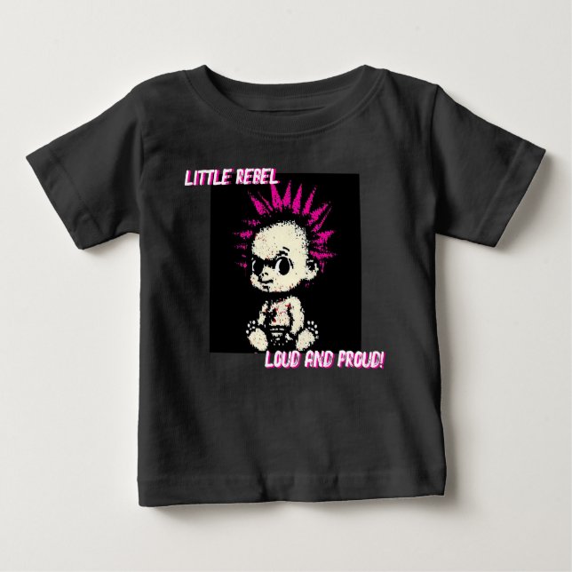 CAMISETA PARA BEBÊ "PEQUENO REBEL" (Frente)