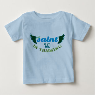 Camiseta Para Bebê Pequeno Santo na Formação de 10 bebê cristão